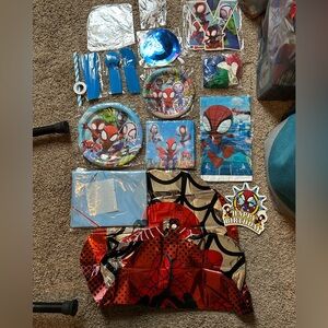 Spider-Man kids Birthday Party Supplies Set NEW